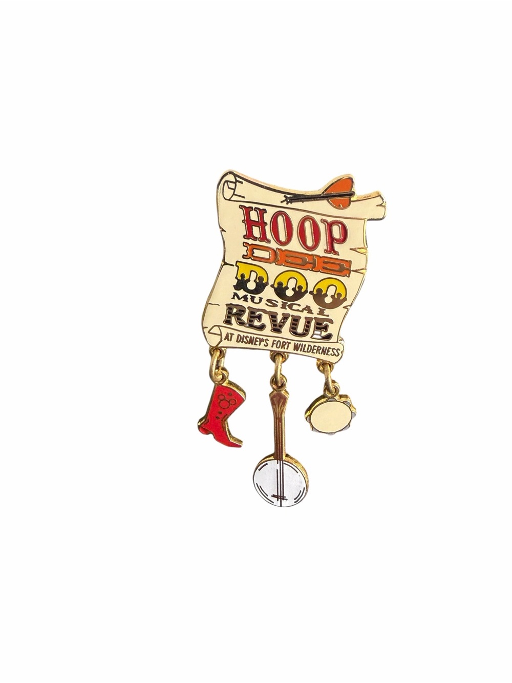Disney Hoop Dee Doo Musical Revue Fort Wilderness Dangle Trading Pin